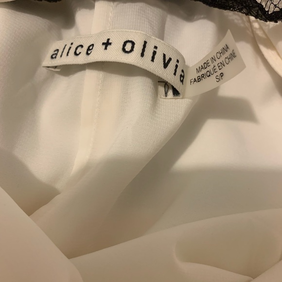 Alice & Olivia White Ivory Lace Silk Slip Sundress - Picture 6 of 9